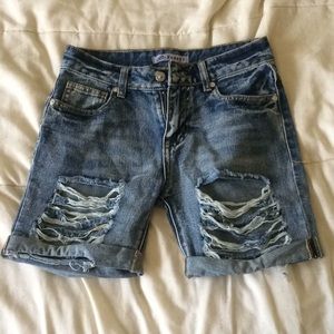 Ripped Jean Shorts